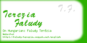 terezia faludy business card