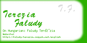 terezia faludy business card